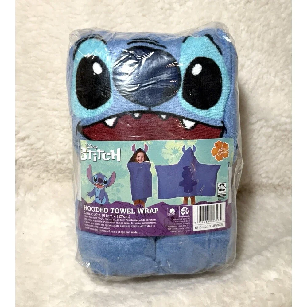 Disney Stitch Kids' Hooded Cotton Bath Towel 24